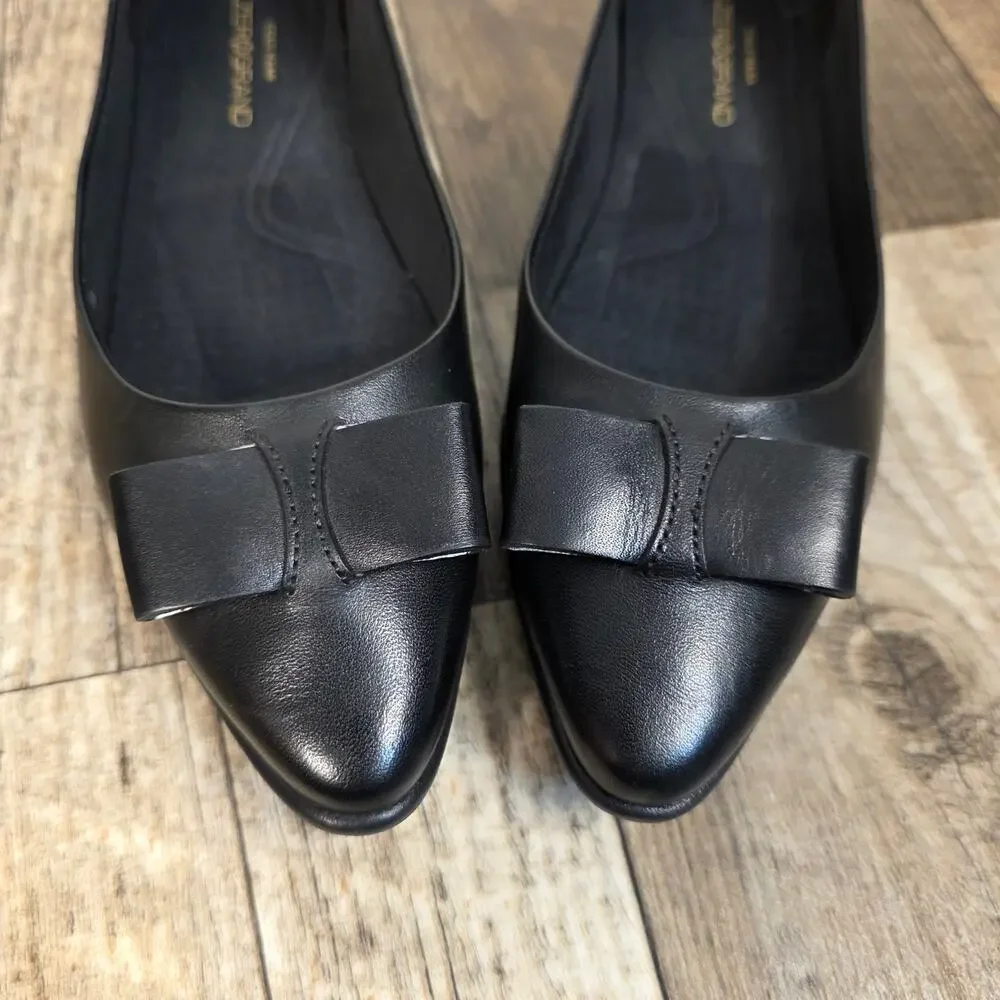 Cole Haan Zerogrand Ballet Flats Womens 6B Black Leather Bow Comfort Shoes